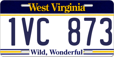 WV license plate 1VC873