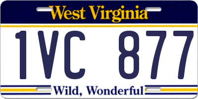 WV license plate 1VC877