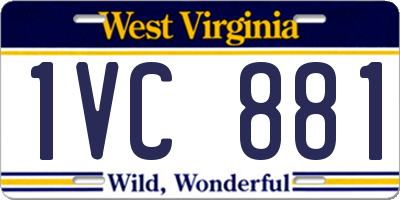 WV license plate 1VC881