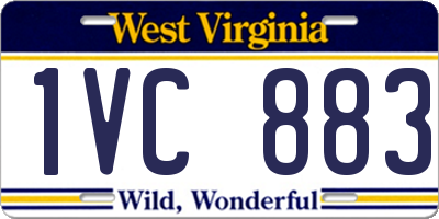 WV license plate 1VC883