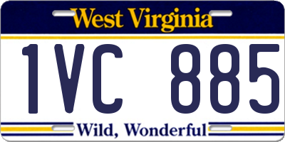 WV license plate 1VC885
