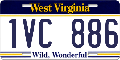 WV license plate 1VC886