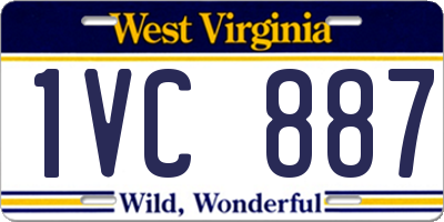 WV license plate 1VC887