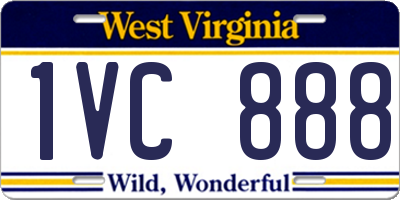 WV license plate 1VC888