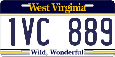 WV license plate 1VC889