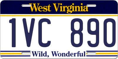 WV license plate 1VC890