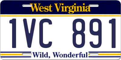WV license plate 1VC891