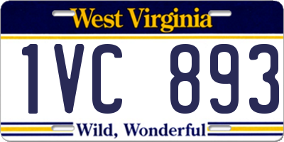 WV license plate 1VC893