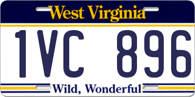 WV license plate 1VC896