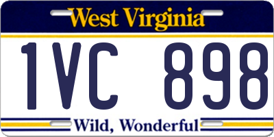 WV license plate 1VC898