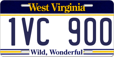 WV license plate 1VC900