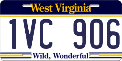 WV license plate 1VC906