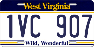 WV license plate 1VC907