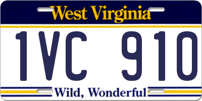 WV license plate 1VC910