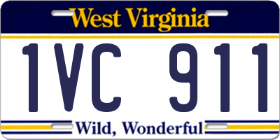 WV license plate 1VC911