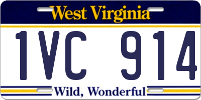 WV license plate 1VC914