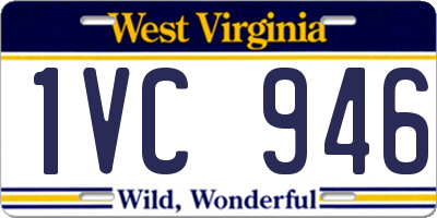 WV license plate 1VC946