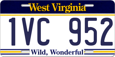 WV license plate 1VC952
