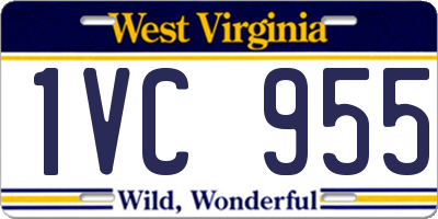WV license plate 1VC955