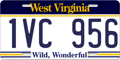 WV license plate 1VC956