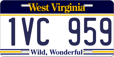 WV license plate 1VC959