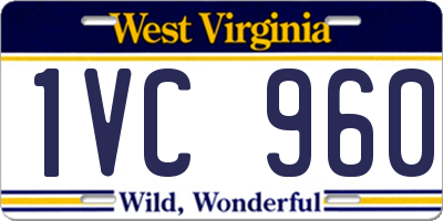 WV license plate 1VC960