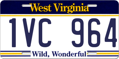 WV license plate 1VC964