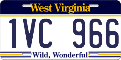 WV license plate 1VC966