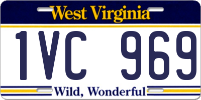 WV license plate 1VC969