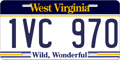 WV license plate 1VC970