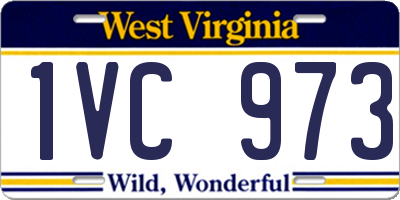 WV license plate 1VC973