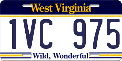 WV license plate 1VC975