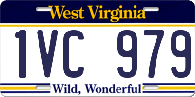 WV license plate 1VC979