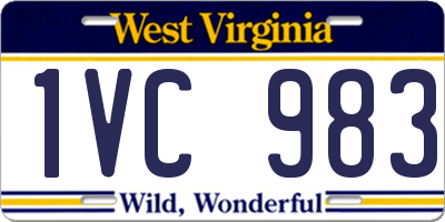WV license plate 1VC983