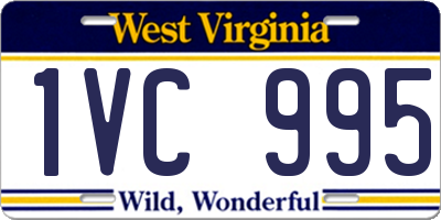 WV license plate 1VC995