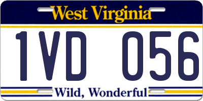 WV license plate 1VD056