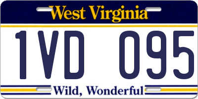 WV license plate 1VD095