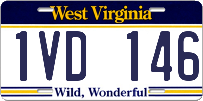 WV license plate 1VD146