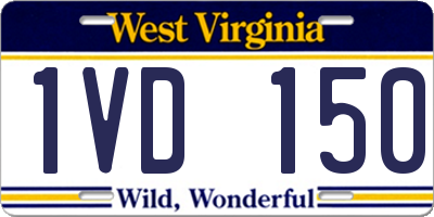 WV license plate 1VD150