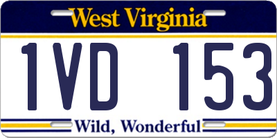 WV license plate 1VD153