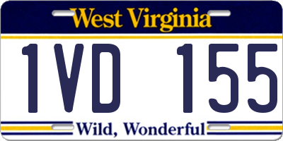 WV license plate 1VD155