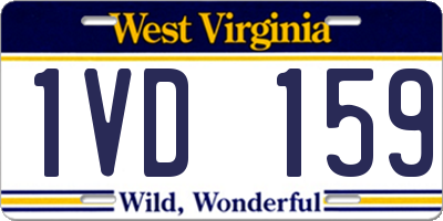 WV license plate 1VD159