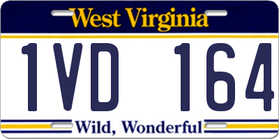 WV license plate 1VD164