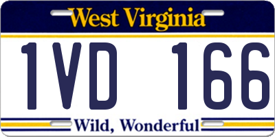 WV license plate 1VD166