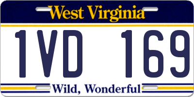 WV license plate 1VD169