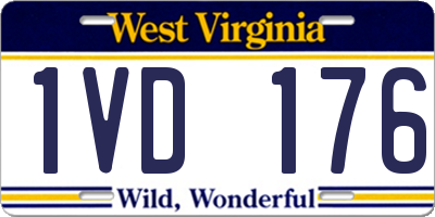 WV license plate 1VD176