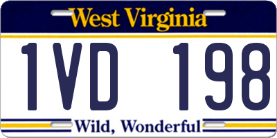 WV license plate 1VD198