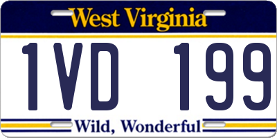 WV license plate 1VD199