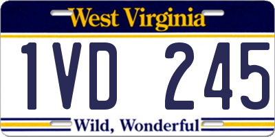 WV license plate 1VD245