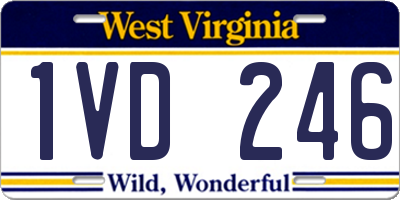 WV license plate 1VD246